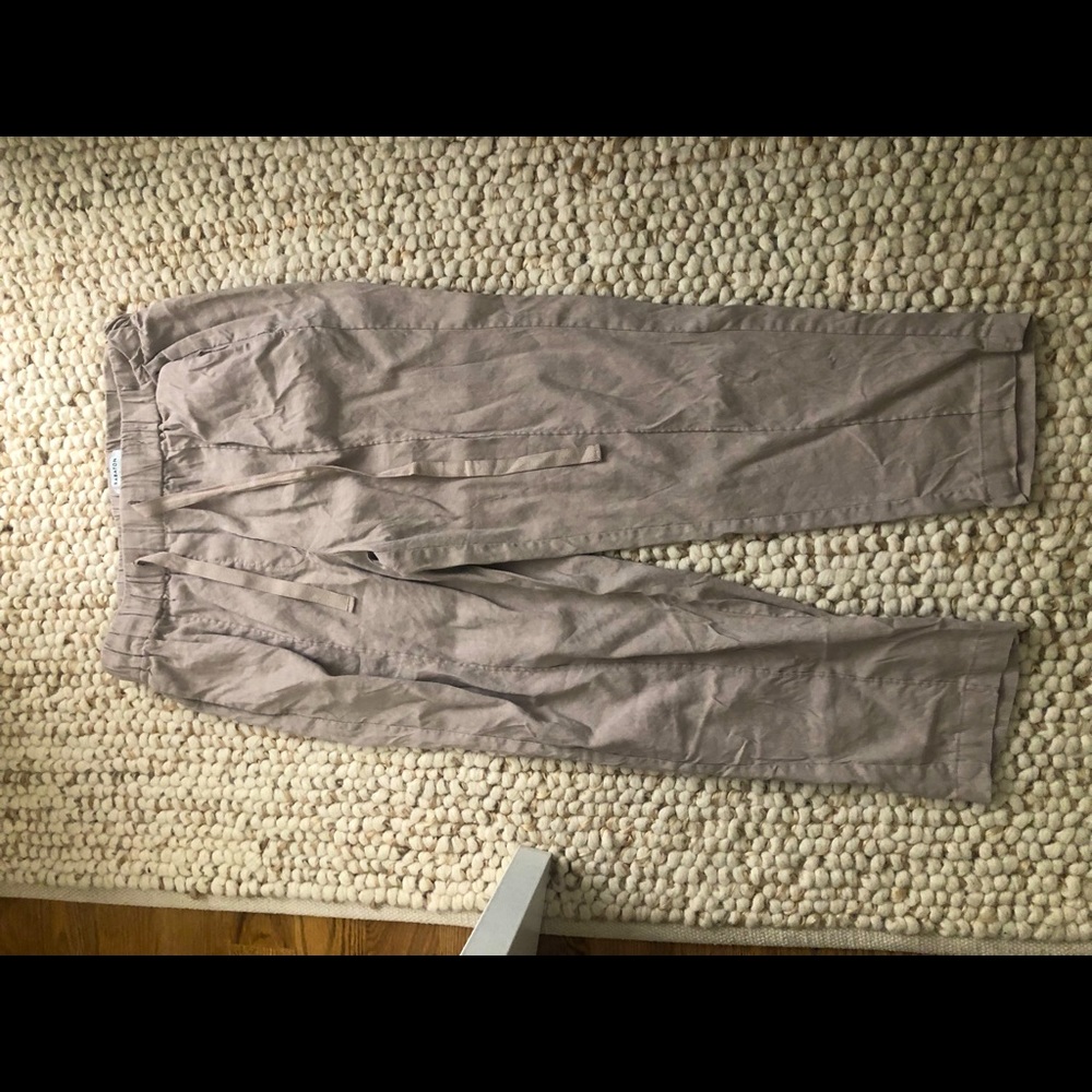 Aritzia babaton linen mix pants